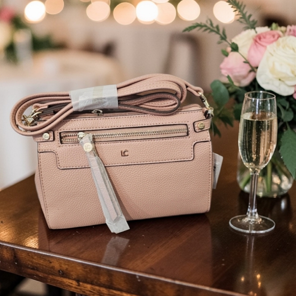 NWT Liz Claiborne Dusty Rose Women's 3-way Purse Crossbody, Wristlet, Clutch